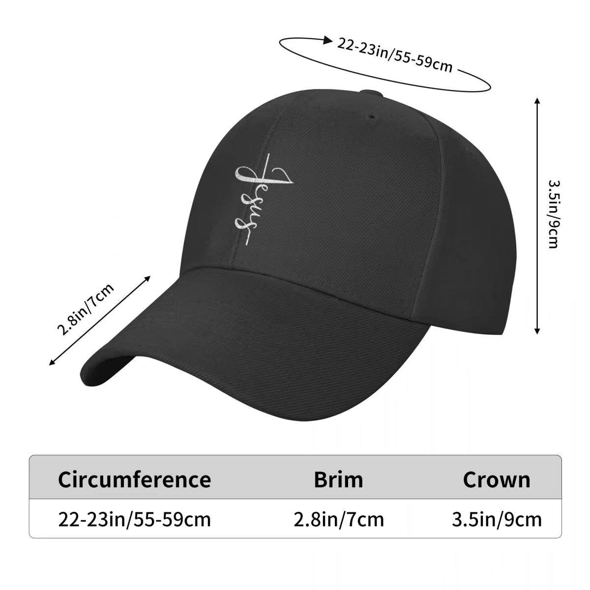 Punk Unisex Jesus Christ on the Cross God Baseball Cap Adult Christian Adjustable Dad Hat Women Men Hip Hop Snapback Hats